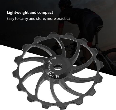بكرة Derailleur الخلفية، 16T سبائك الألومنيوم دراجة دليل الأسطوانة بكرة الطريق دراجات السيراميك تحمل أجزاء عجلة دليل لمحور 4/5/6 مم الدراجة الجبلية in Saudi Arabia
