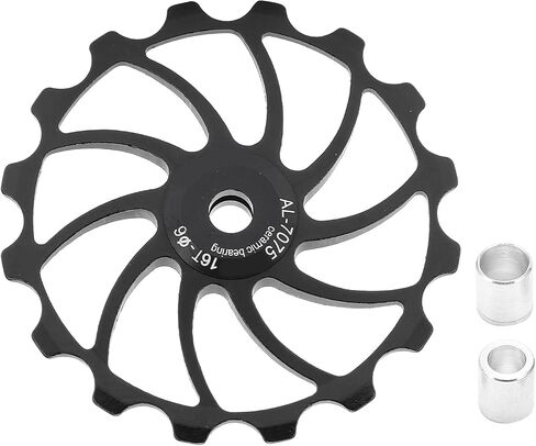 بكرة Derailleur الخلفية، 16T سبائك الألومنيوم دراجة دليل الأسطوانة بكرة الطريق دراجات السيراميك تحمل أجزاء عجلة دليل لمحور 4/5/6 مم الدراجة الجبلية in Saudi Arabia