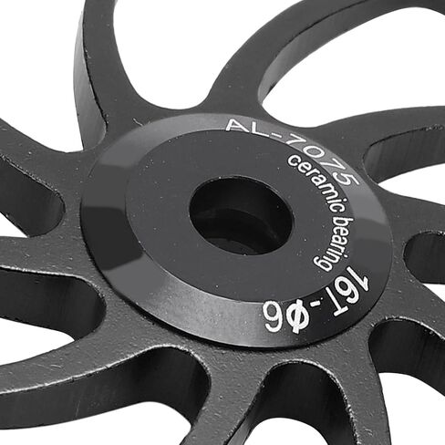 بكرة Derailleur الخلفية، 16T سبائك الألومنيوم دراجة دليل الأسطوانة بكرة الطريق دراجات السيراميك تحمل أجزاء عجلة دليل لمحور 4/5/6 مم الدراجة الجبلية in Saudi Arabia
