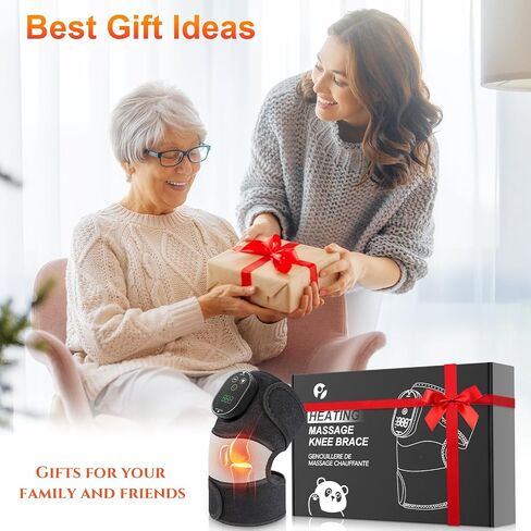 Cordless Heated Knee Massager, FSA Eligible 3-in-1 Electric Knee Massager with Heat for Knee Heating Pad Elbow Shoulder Pain Relief Wrap with 3 Vibration & 6 Heating Modes in Saudi Arabia