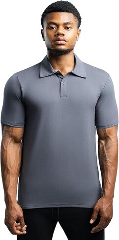 Ekkovision Ekko Blank Polo for Men, Short Sleeve Shirt, Soft, Stretchy, and Breathable Fit in Saudi Arabia
