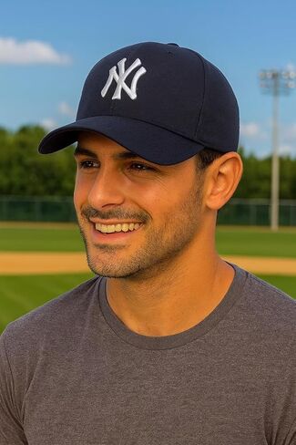 Officially Licensed New York Navy Blue MVP Baseball Hat Classic Adjustable Embroidered NY White Team Logo Structured Cap in Saudi Arabia