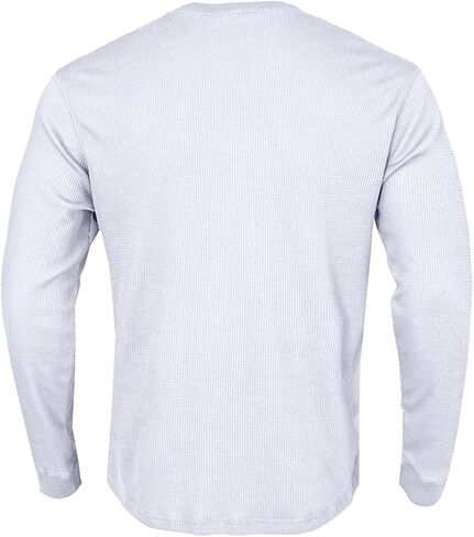 Mens Waffle Long Sleeve Shirt Thermal Crew Neck Slim-Fit Undershirts Big and Tall Winter Casual Pullover T-Shirts in Saudi Arabia