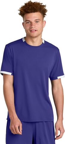 SPORT-TEK Unisex Club Short Sleeve Crew | Moisture Wicking T-Shirt for Men & Women, Odor Resistant, Breathable Mesh in Saudi Arabia