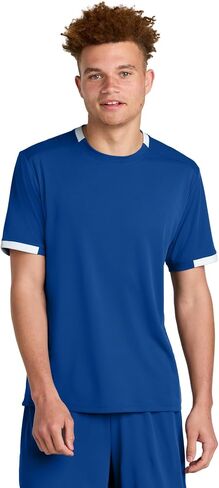 SPORT-TEK Unisex Club Short Sleeve Crew | Moisture Wicking T-Shirt for Men & Women, Odor Resistant, Breathable Mesh in Saudi Arabia