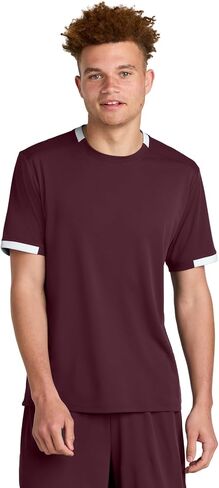 SPORT-TEK Unisex Club Short Sleeve Crew | Moisture Wicking T-Shirt for Men & Women, Odor Resistant, Breathable Mesh in Saudi Arabia