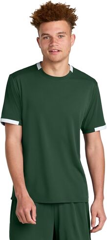 SPORT-TEK Unisex Club Short Sleeve Crew | Moisture Wicking T-Shirt for Men & Women, Odor Resistant, Breathable Mesh in Saudi Arabia
