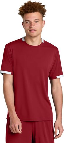 SPORT-TEK Unisex Club Short Sleeve Crew | Moisture Wicking T-Shirt for Men & Women, Odor Resistant, Breathable Mesh in Saudi Arabia