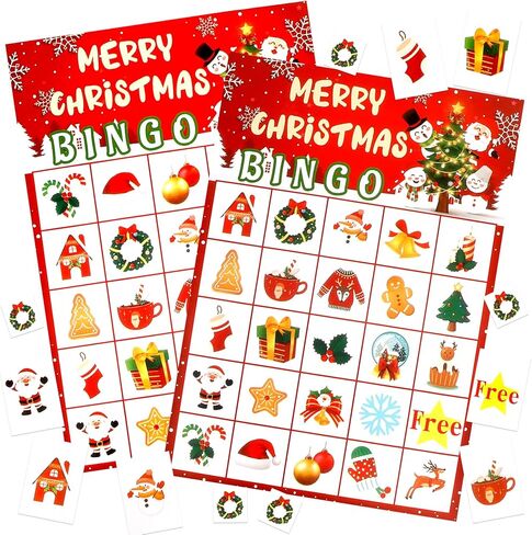 لعبة بطاقات عيد الميلاد البنغو 24 لاعبًا لعبة عيد الميلاد البنغو للبالغين ألعاب حفلات عيد الميلاد ألعاب عيد الميلاد لعيد الميلاد لوازم حفلات عيد الميلاد أنشطة المجموعة العائلية in Kuwait