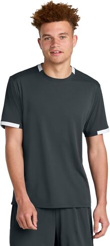 SPORT-TEK Unisex Club Short Sleeve Crew | Moisture Wicking T-Shirt for Men & Women, Odor Resistant, Breathable Mesh in Saudi Arabia