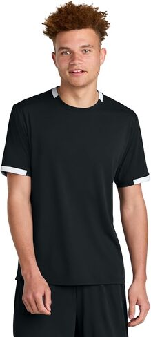 SPORT-TEK Unisex Club Short Sleeve Crew | Moisture Wicking T-Shirt for Men & Women, Odor Resistant, Breathable Mesh in Saudi Arabia
