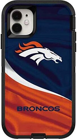 Skinit Decal Skin Compatible with OtterBox Defender iPhone 11 Case - Officially Licensed NFL Denver Broncos Design in Saudi Arabia