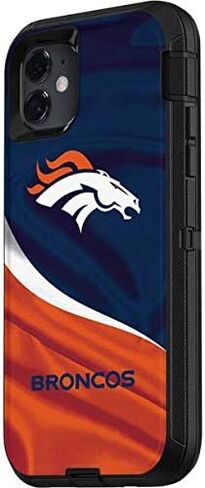 Skinit Decal Skin Compatible with OtterBox Defender iPhone 11 Case - Officially Licensed NFL Denver Broncos Design in Saudi Arabia