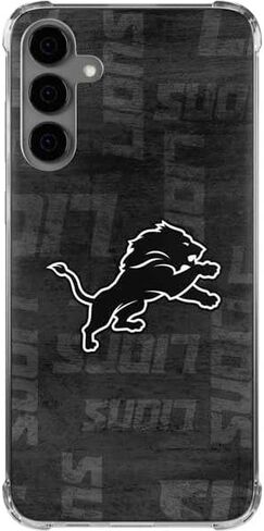 Skinit Clear Phone Case Compatible with Galaxy S24 Plus - Officially Licensed NFL Detroit Lions Black & White Design in Saudi Arabia
