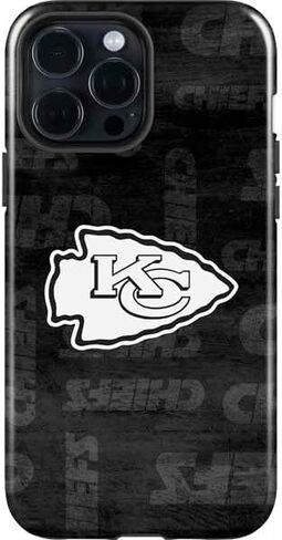 Skinit Impact Phone Case Compatible with iPhone 15 Pro Max - Officially Licensed NFL Kansas City Chiefs Black & White Design in Saudi Arabia