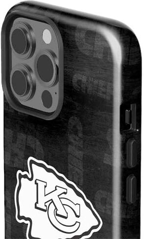 Skinit Impact Phone Case Compatible with iPhone 15 Pro Max - Officially Licensed NFL Kansas City Chiefs Black & White Design in Saudi Arabia