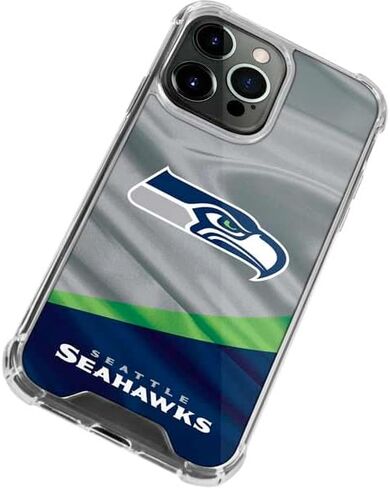 حافظة هاتف Skinit الشفافة متوافقة مع iPhone 14 Pro Max - تصميم مرخص رسميًا من NFL Seattle Seahawks in Saudi Arabia