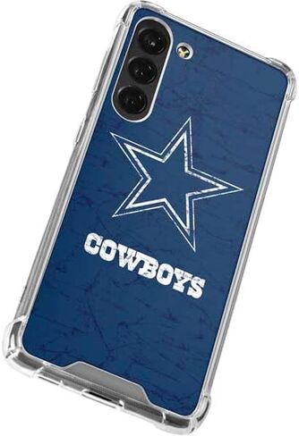 Skinit Clear Phone Case Compatible with Galaxy S24 FE - Officially Licensed NFL Dallas Cowboys Distressed Design in Saudi Arabia