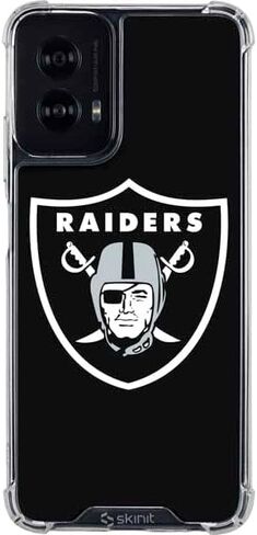 Skinit Clear Phone Case Compatible with Moto G Power 5G (2024) - Officially Licensed NFL Las Vegas Raiders Large Logo Design in Saudi Arabia