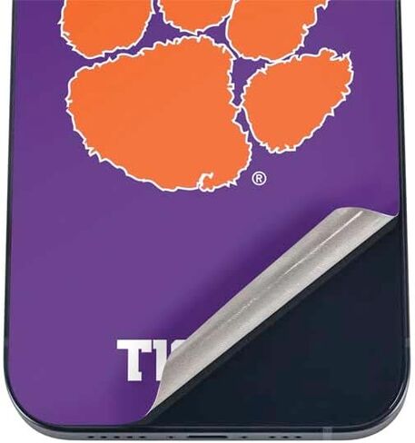 Skinit Decal Phone Skin Compatible with iPhone 17 Pro - Officially Licensed Clemson University Tiger Print Purple Design in Saudi Arabia