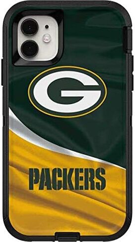 Skinit Decal Skin Compatible with OtterBox Defender iPhone 11 Case - Officially Licensed NFL Green Bay Packers Design in Saudi Arabia