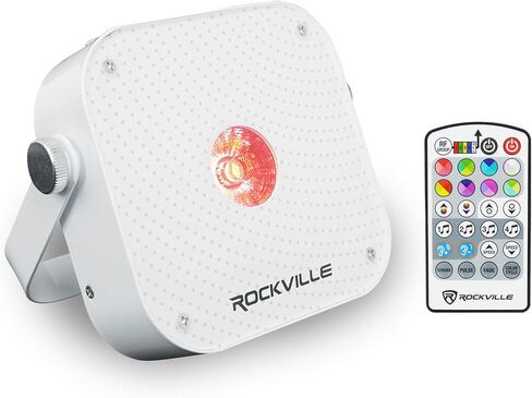 Rockville MINI RF1 V3 Black LED Wash Up Light, RGBWA+UV, Compact, App Control, Remote, LCD, Wireless DMX, Rechargeable, Perfect for DJ/Party Lighting in Saudi Arabia