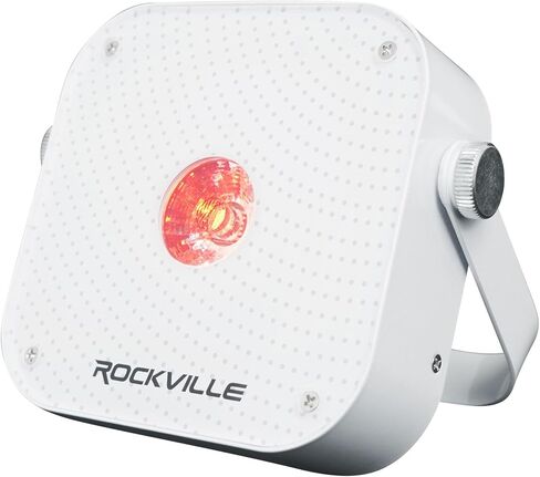 Rockville MINI RF1 V3 Black LED Wash Up Light, RGBWA+UV, Compact, App Control, Remote, LCD, Wireless DMX, Rechargeable, Perfect for DJ/Party Lighting in Saudi Arabia