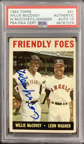 Willie McCovey Signed 1964 Topps #41 Card Giants HOF Autograph PSA/DNA Auto 10 - Baseball Slabbed Autographed Cards in Saudi Arabia