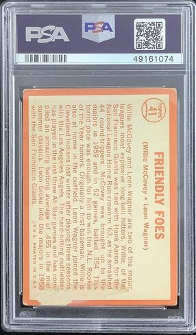 Willie McCovey Signed 1964 Topps #41 Card Giants HOF Autograph PSA/DNA Auto 10 - Baseball Slabbed Autographed Cards in Saudi Arabia