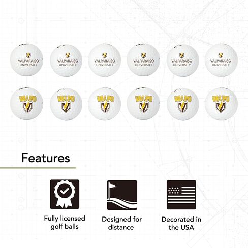 Desert Cactus Valparaiso University Dozen Golf Balls - Full Color 12 Pack, Valpo Beacons Officially Licensed Gear in Saudi Arabia