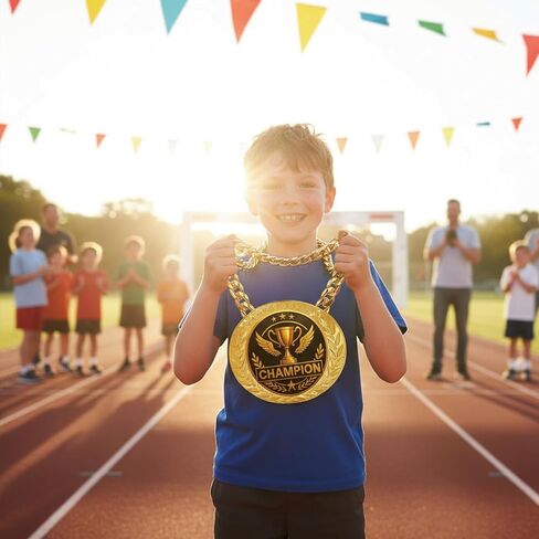 6" Goat Medal Champion Chain – Sports Award Medal for Football, Soccer, Basketball, Funny Winner Trophy for Kids and Adults in Saudi Arabia