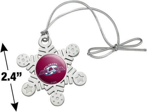 الرسومات والمزيد شعارات NHL Colorado Avalanche المعدنية ندفة الثلج شجرة عيد الميلاد عطلة زخرفة in Kuwait