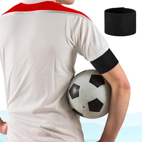 7x38 CM / 2.75x15 Inch 3 PCS Captain Armbands, Black Elastic Arm Band Adjustable Leader Armband Team Sport Armband Soccer Armbands Memorial-Armband Funeral Mourning Band for Volleyball Basketball Team in Saudi Arabia