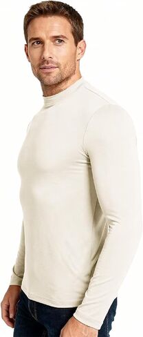 Mens Mock Turtleneck Long Sleeve Shirts Thermal Pullover Tops Casual Basic Knitted Undershirt in Saudi Arabia