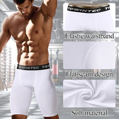 Compression Shorts for Men Athletic Workout Performance Base Layer Exercise Tights Spandex Running Underwear in Kuwait