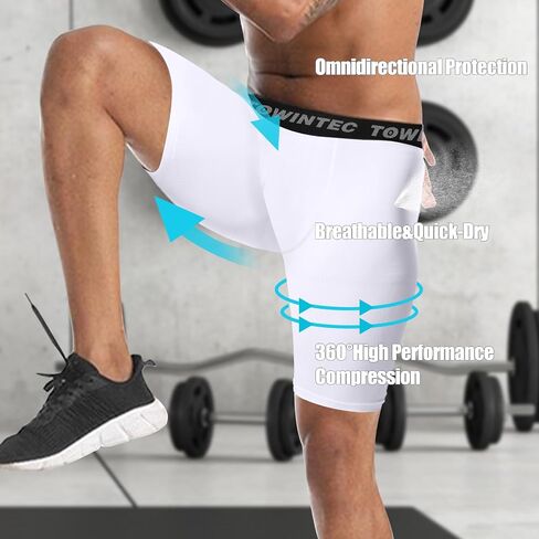 Compression Shorts for Men Athletic Workout Performance Base Layer Exercise Tights Spandex Running Underwear in Kuwait