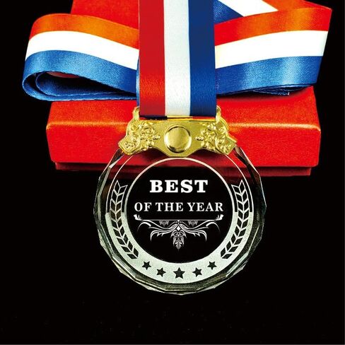 Crystal Medals 1st 2nd 3rd Awards MVP Winner Glass Trophy Gold Silver Bronze Prizes with Ribbon,Olympic Style, for Sports Competitions Events,Party Holiday,Souvenir Gifts in Saudi Arabia