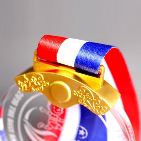 Crystal Medals 1st 2nd 3rd Awards MVP Winner Glass Trophy Gold Silver Bronze Prizes with Ribbon,Olympic Style, for Sports Competitions Events,Party Holiday,Souvenir Gifts in Saudi Arabia