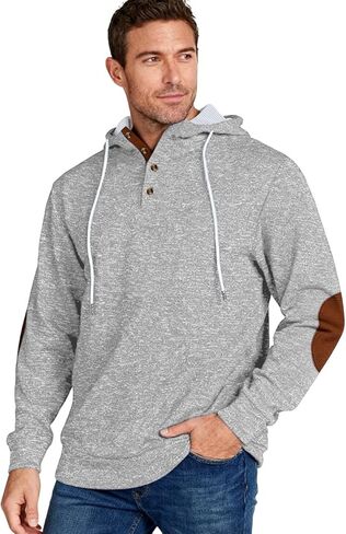Men's Casual Hoodies Sweatshirts Fashion Long Sleeve Soft Fashion Pullover Hoodie Loose Fit drawstring Hooded in Kuwait
