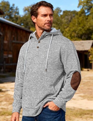 Men's Casual Hoodies Sweatshirts Fashion Long Sleeve Soft Fashion Pullover Hoodie Loose Fit drawstring Hooded in Kuwait