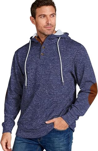 Men's Casual Hoodies Sweatshirts Fashion Long Sleeve Soft Fashion Pullover Hoodie Loose Fit drawstring Hooded in Kuwait