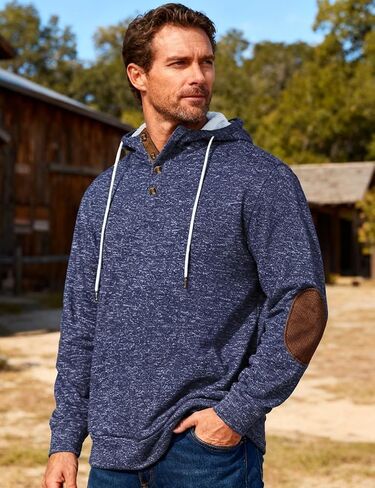 Men's Casual Hoodies Sweatshirts Fashion Long Sleeve Soft Fashion Pullover Hoodie Loose Fit drawstring Hooded in Kuwait