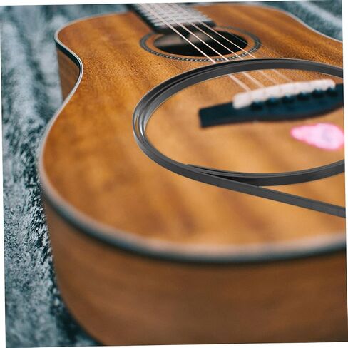 BESPORTBLE 10pcs Guitar Edge Trims Binding Strips Inlay Decorative Guitar Purfling Strips Black in Saudi Arabia