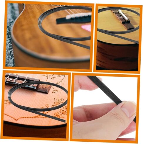 BESPORTBLE 10pcs Guitar Edge Trims Binding Strips Inlay Decorative Guitar Purfling Strips Black in Saudi Arabia
