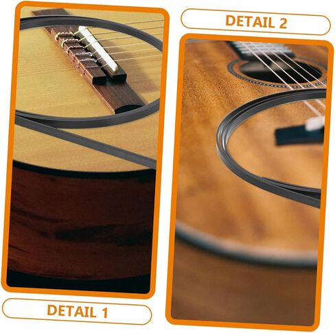 BESPORTBLE 10pcs Guitar Edge Trims Binding Strips Inlay Decorative Guitar Purfling Strips Black in Saudi Arabia