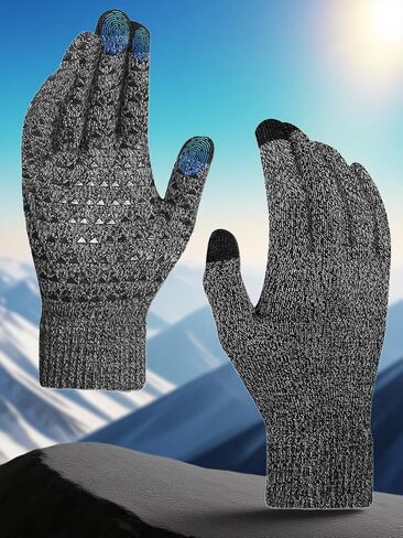 Thermal Touchscreen Gloves for Men & Women - Fleece Lined for Skiing, Cycling, Running - Anti-Slip Winter Warm in Saudi Arabia