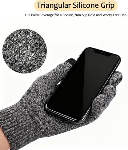 Thermal Touchscreen Gloves for Men & Women - Fleece Lined for Skiing, Cycling, Running - Anti-Slip Winter Warm in Saudi Arabia