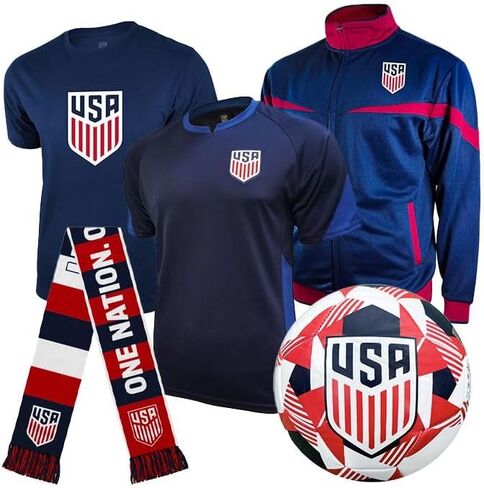Icon Sports Official Soccer National Team Ultimate Fan Pack - Unisex Adult - Jacket, T-Shirts, Scarf & Soccer Ball in Saudi Arabia