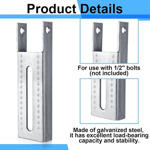 Zonon 4 قطع قارب مقطورة قوس بطابقين 8 "مربع U-Bolt نمط المجلفن قوس بطابقين قارب مقطورة حامل الأسطوانة مصممة لدعم الملحقات عبر الأعضاء in Saudi Arabia
