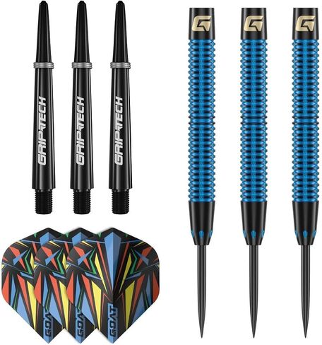 GOAT - Athlete Blue Brass Steel Darts 12 G Including 3 Barrels, 3 Flights & 3 Shafts in Saudi Arabia